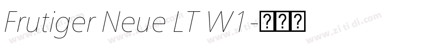 Frutiger Neue LT W1字体转换